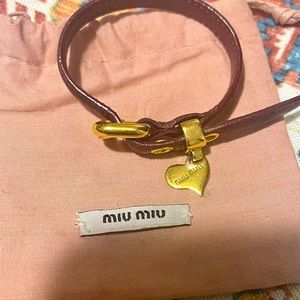 Miu Miu leather bracelet